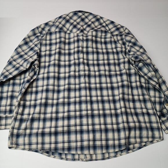 Outdoor Life Pearl Snap Shirt Blue Plaid Multi Mens Size 2XL - Picture 8 of 8